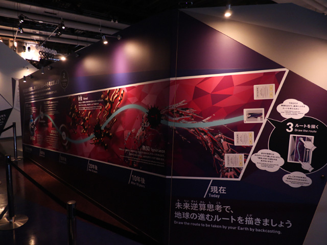 未来逆算思考の展示/日本科学未来館(東京都/江東区)