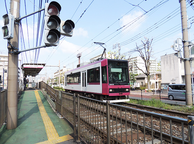 都電荒川線の電車/あらかわ遊園(東京都/荒川区)