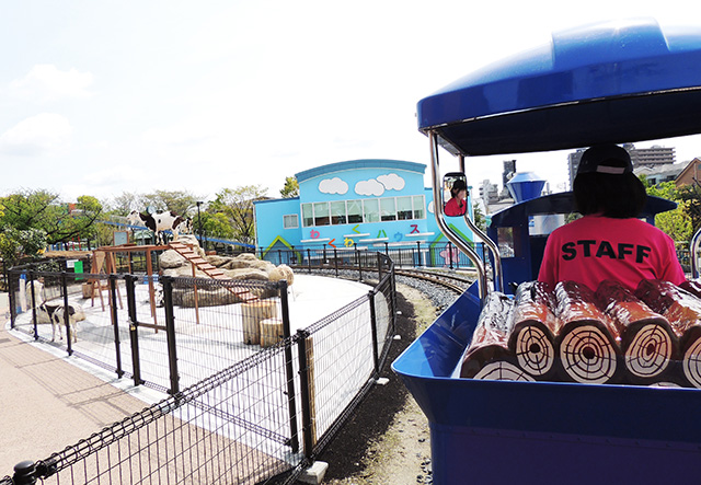 「どうぶつ広場」の外周223mを走る豆汽車/あらかわ遊園(東京都/荒川区)