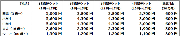 一般料金:平日(ホリデーシーズンを除く)/キッザニア福岡(福岡県/福岡市)