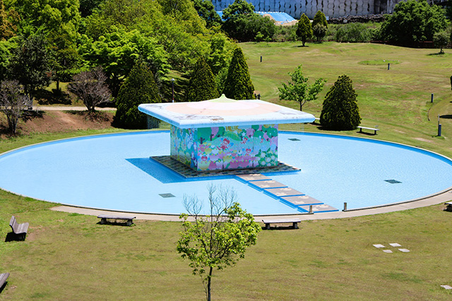 水遊びができる「噴水広場」/平成榛原子供のもり公園(奈良県/宇陀市)