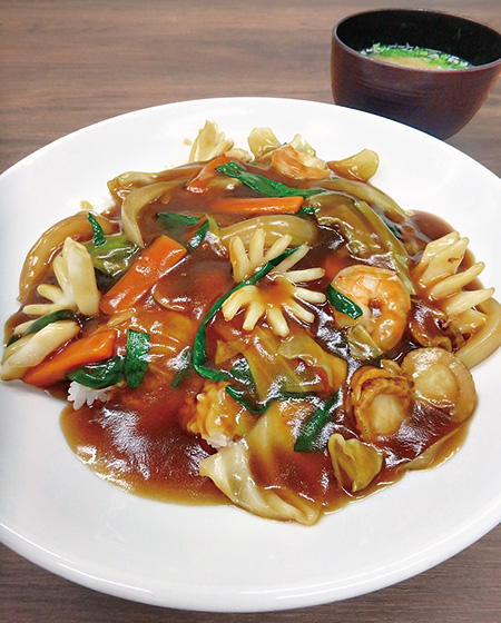 海鮮黒醤油あんかけ飯/道央自動車道 岩見沢SA(北海道)