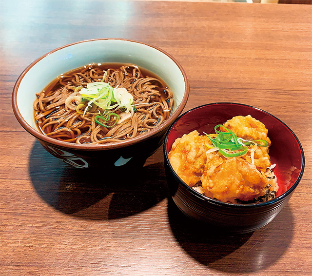 :かけそばミニホタテ丼セット/道央自動車道 有珠山SA(北海道)