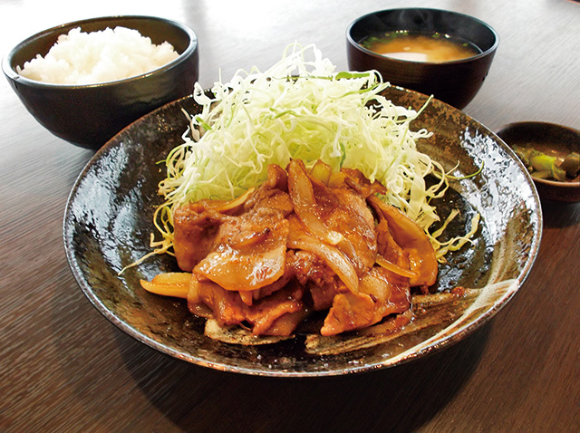 黄金豚しょうが焼定食/道央自動車道 有珠山SA(北海道)