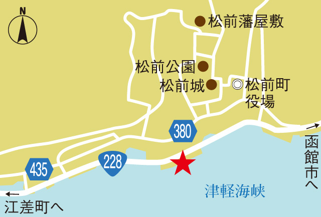 MAP/道の駅北前船 松前(北海道/松前町)