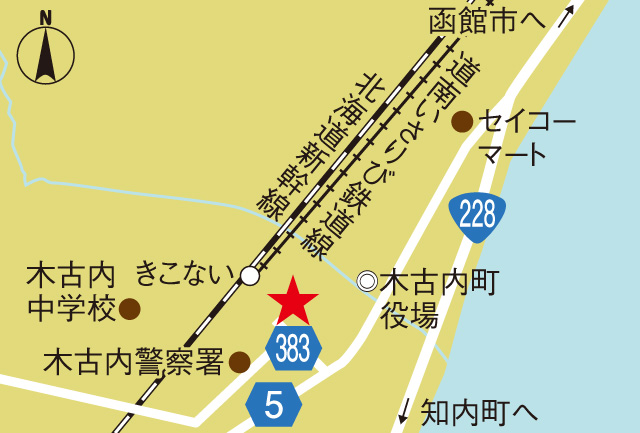 MAP/道の駅 みそぎの郷 きこない(北海道/木古内町)