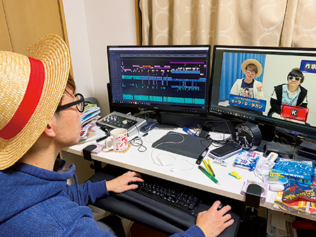 YouTuberのお仕事の様子