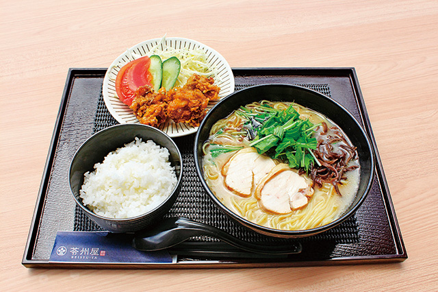 ラーメンセット/道の駅 宮地岳かかしの里(熊本県/天草市)