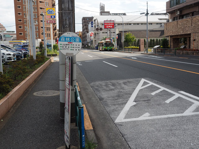 「中央森林公園」から近い国道14号/千葉街道沿いの「森林公園バス停」/小松川境川親水公園(東京都/江戸川区)