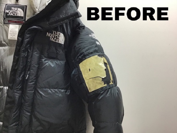 The North Face ノースフェイス カードホルダー劣化 新しい形にカスタム ダウン レザーのオンライン修理サービス Repro Park