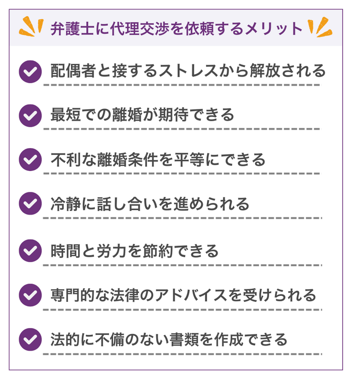 協議離婚で弁護士に代理交渉を依頼するメリット7つ