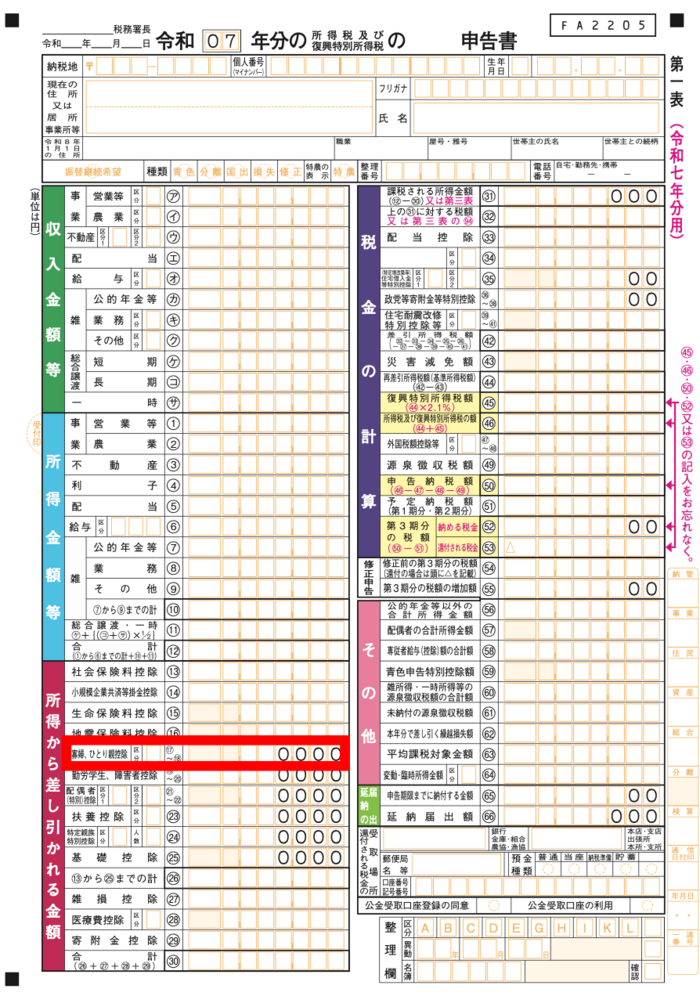 【申告書用紙】｜国税庁