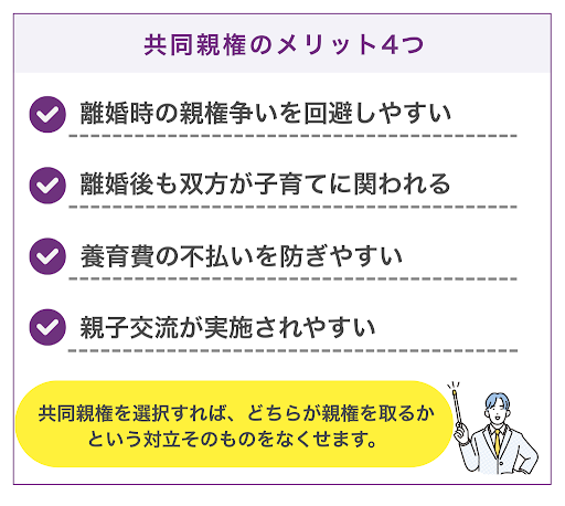 共同親権のメリット4つ