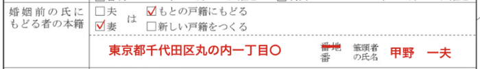 もとの戸籍にもどる場合