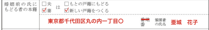 新しい戸籍をつくる場合