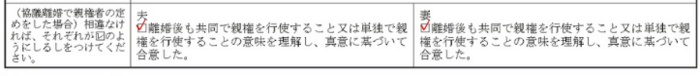 「父母双方が親権を行う子」の欄