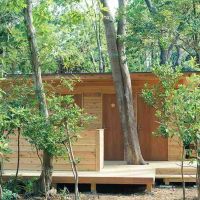 千葉県いすみ市岬町椎木の売買物件/グランピング時代のサニタリー棟は、サウナとして生まれ変わる予定です（現況と多少異なります）。