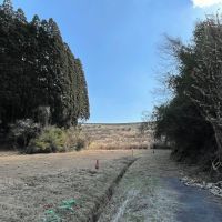 千葉県茂原市三ヶ谷の売買物件/前面道路(南側)の様子。小高い丘の奥には&hellip;