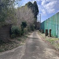 千葉県八街市根古谷の売買物件/前面道路、左側が物件