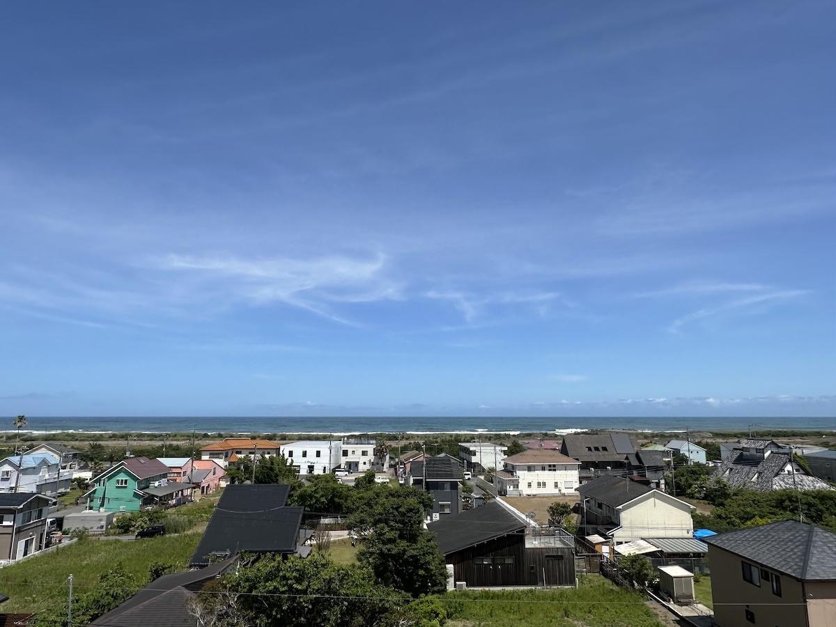 千葉県長生郡一宮町東浪見の売買物件/物件建物(保養施設)の屋上からの景色。360度の大パノラマが残っています