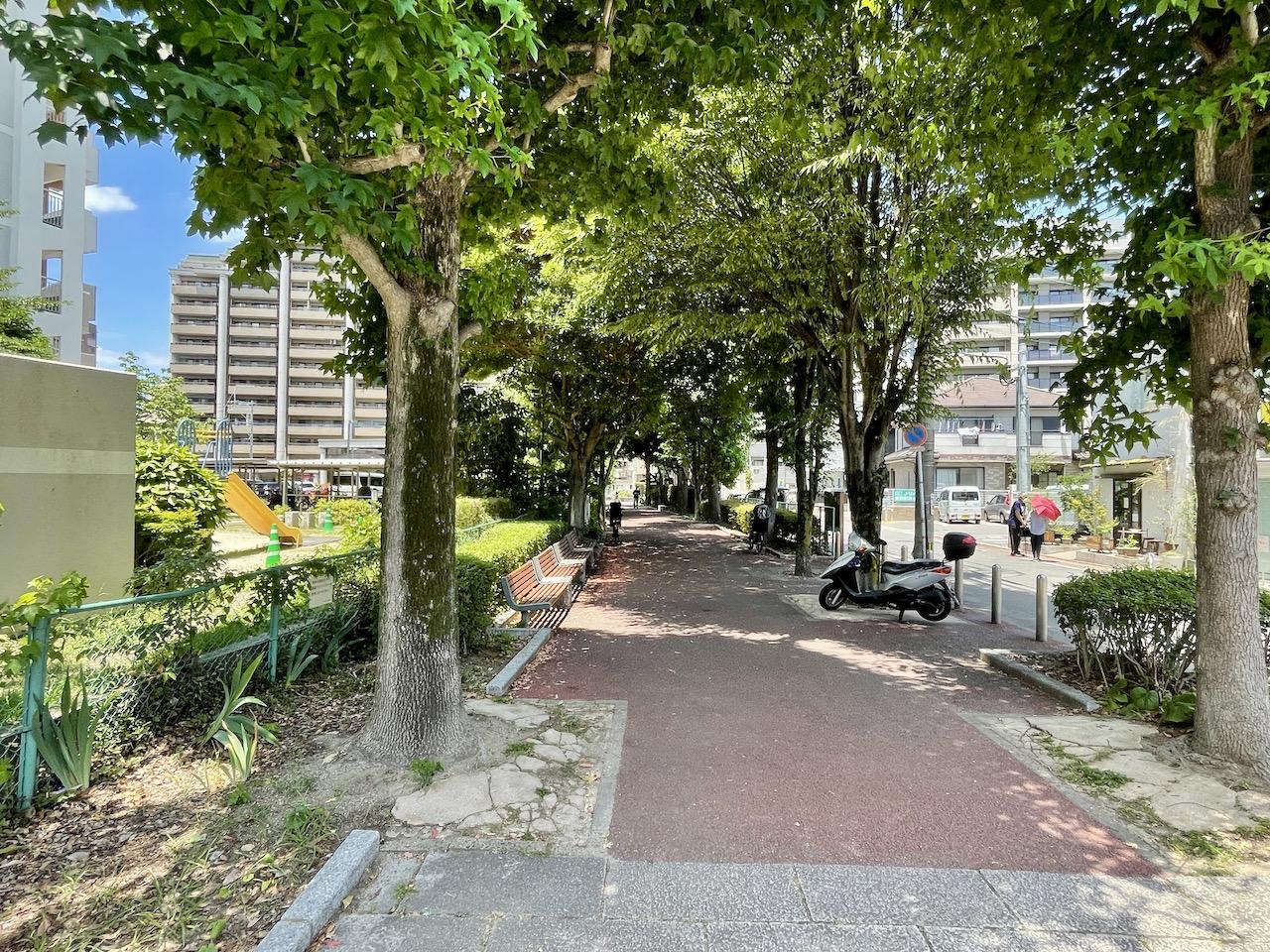 駅までのルートは梅光園緑道がおすすめ。