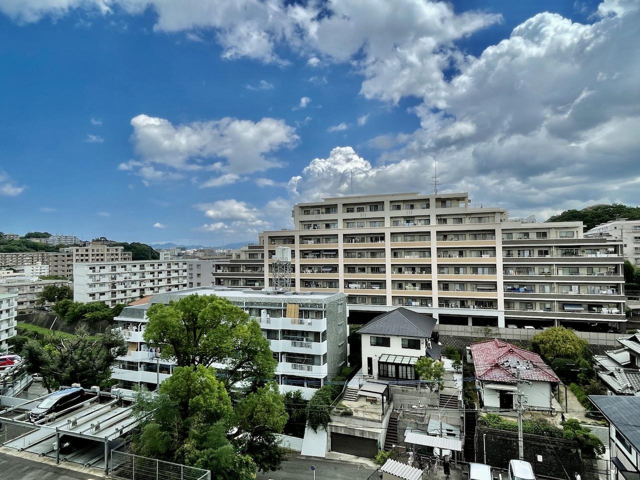北側バルコニーからの景色。