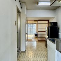 福岡市南区大橋の賃貸物件/キッチン周りのDIY前の写真。印象が全然違いますね。