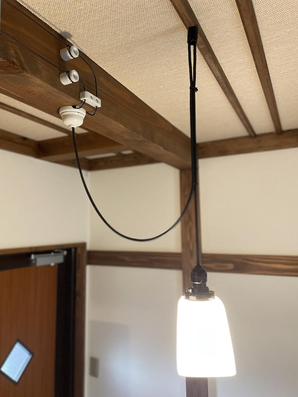 碍子(がいし)引き配線にするこだわりっぷり。