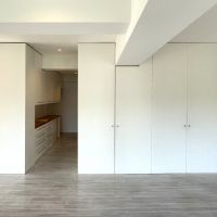 福岡市中央区六本松の賃貸物件/右側の壁は全て収納になってます。