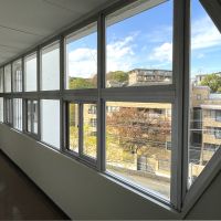 福岡市中央区平尾浄水町の賃貸物件/共用部。当時のままのレトロガラスも残ってます。