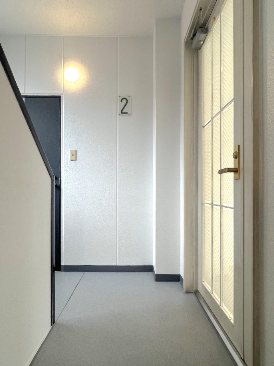 福岡市博多区上川端町の賃貸物件/右と奥の扉の両方から出入りできます。