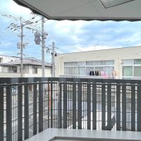 福岡市中央区唐人町の賃貸物件/メタルなバルコニーは珍しい（2階からの景色）