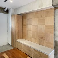 福岡市城南区樋井川の賃貸物件/キッチン後ろには、ちょっとしたベンチ。