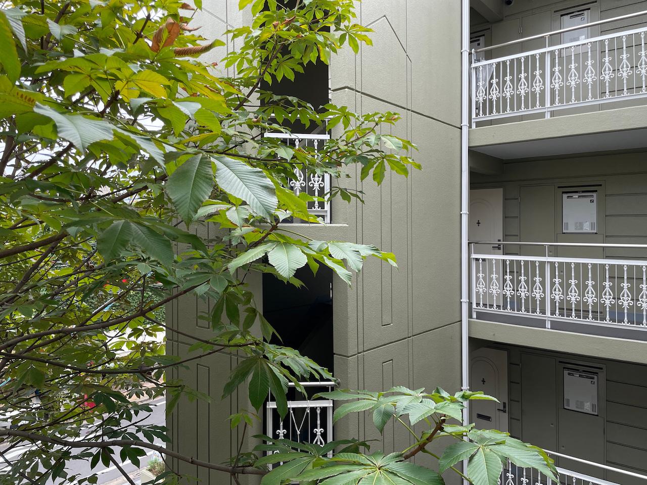福岡市中央区平尾の賃貸物件/廊下の柵も可愛いんです。
