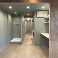 福岡市中央区桜坂の賃貸物件/洗濯機置き場。室内干し可能です。