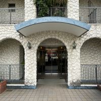 福岡市南区高宮の売買物件/丸みを帯びた可愛らしいエントランス。