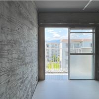 福岡市早良区南庄の賃貸物件/洋室1。こちらの壁もテクスチャ感溢れる壁。