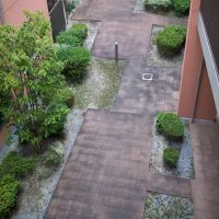 福岡市西区姪の浜の賃貸物件/共用のちょっとした中庭スペース。