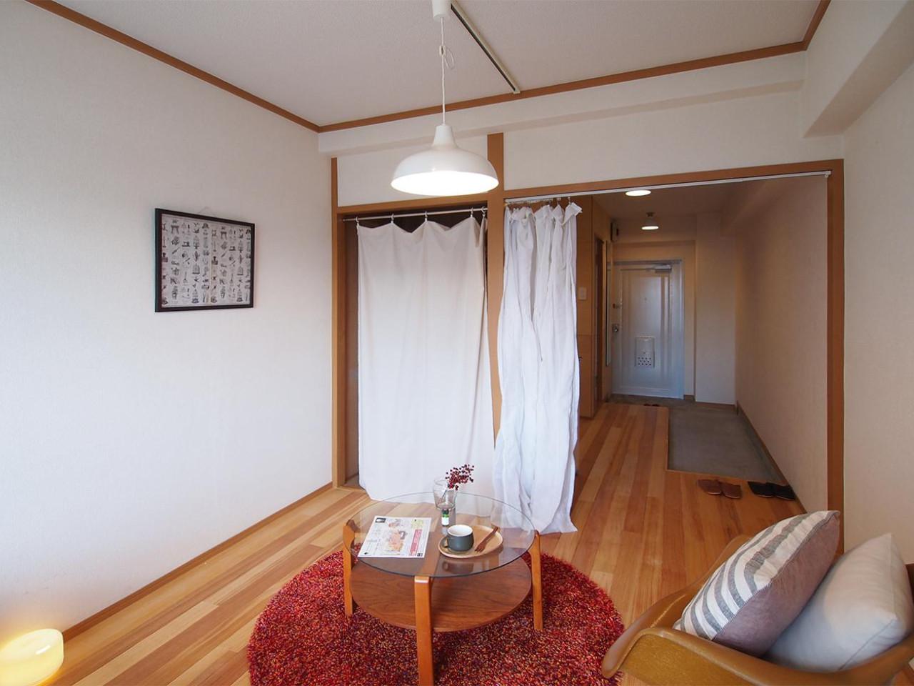 福岡市南区大楠の賃貸物件/モデルルーム仕様にした前回募集時のお部屋。無垢フローリングでインテリアも楽しめそうです。