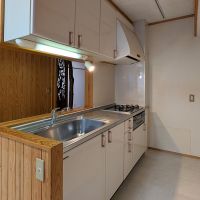 福岡市中央区薬院の賃貸物件/事務所仕様としては立派なシステムキッチン。