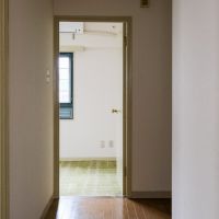 福岡市城南区鳥飼の賃貸物件/廊下から、ちらっと見えるグリーンのカーペットがアクセントになっています