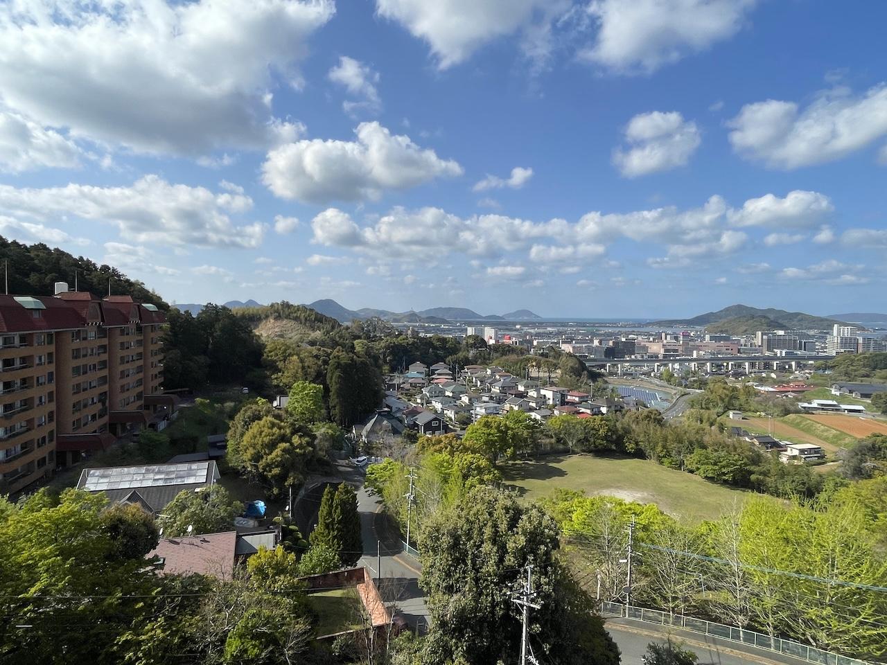 福岡市西区大字徳永の売買物件/北側バルコニーから。空が広く感じる。