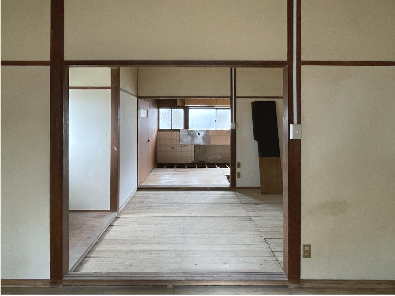 久留米市合川町の賃貸物件/まっすぐ繋がる3部屋。
