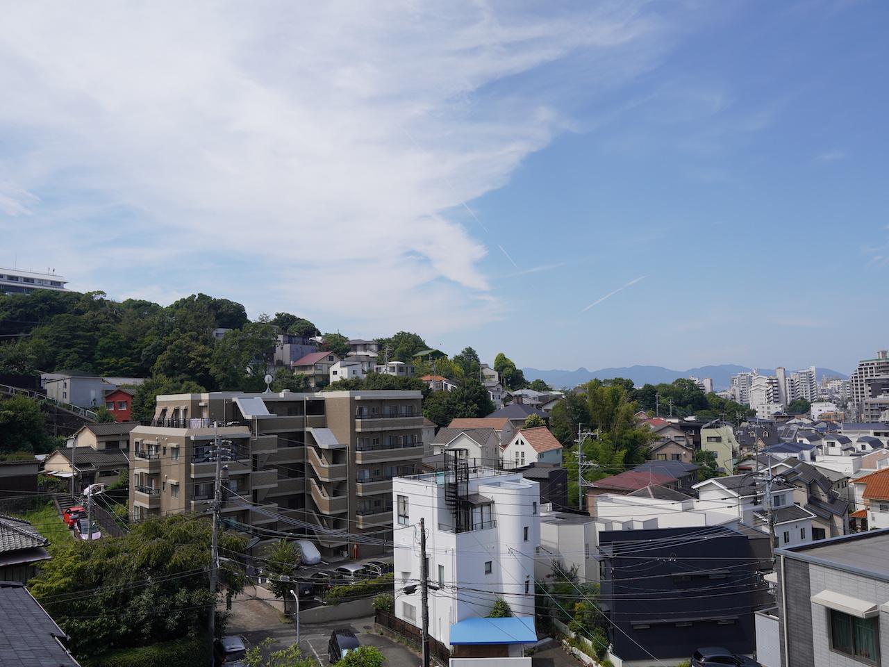 福岡市中央区谷の売買物件/南西側は、街を眺める爽快なビュー。