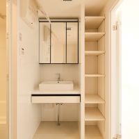 福岡市城南区神松寺の売買物件/洗面は収納たっぷり。