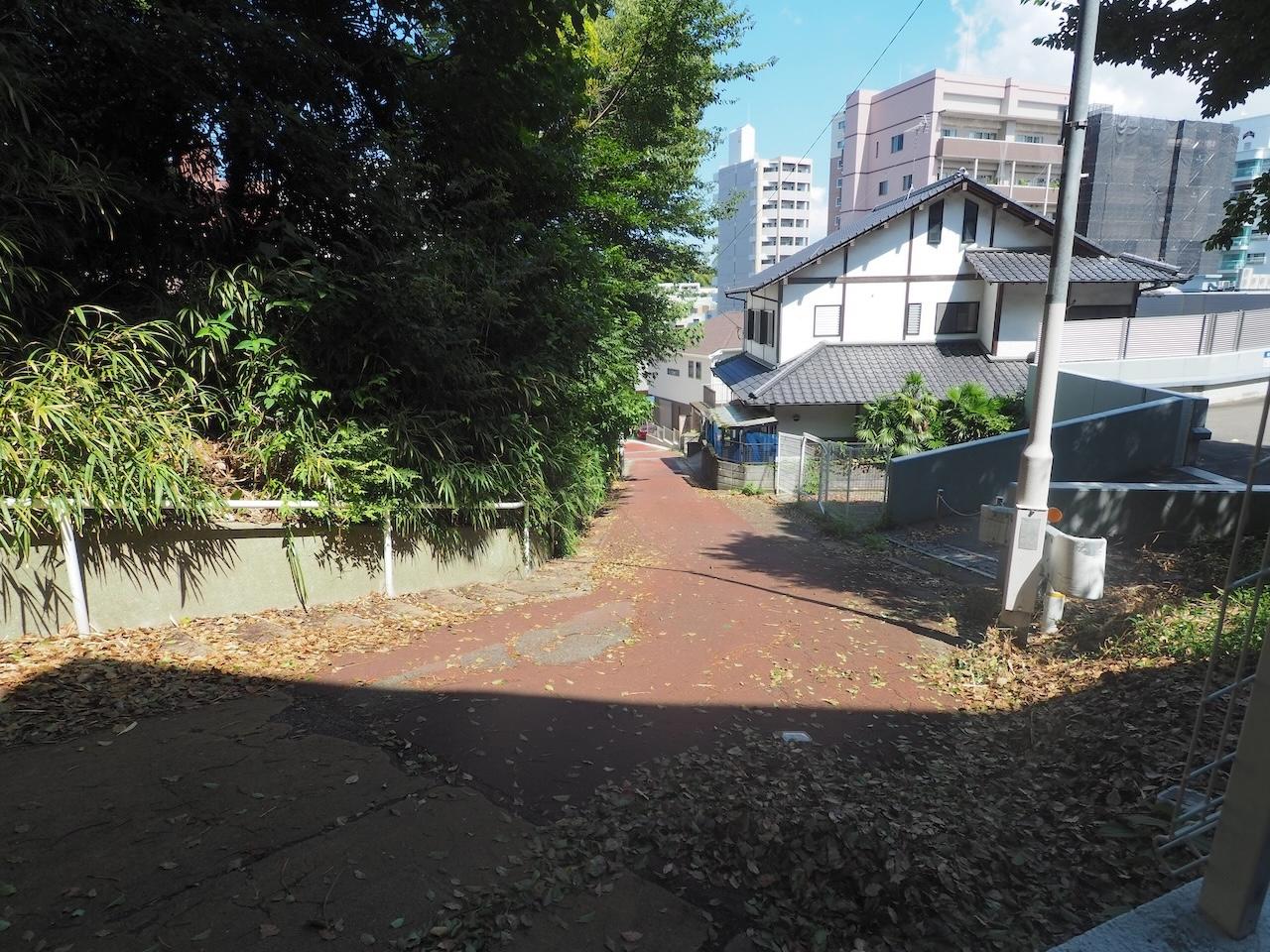 福岡市中央区桜坂の売買物件/裏道からも坂下に降りれます。