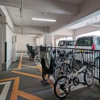 福岡市中央区赤坂の賃貸物件/駐輪場。