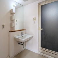 福岡市城南区田島の賃貸物件/洗面器はフィリップスタルク氏のデザイン。
