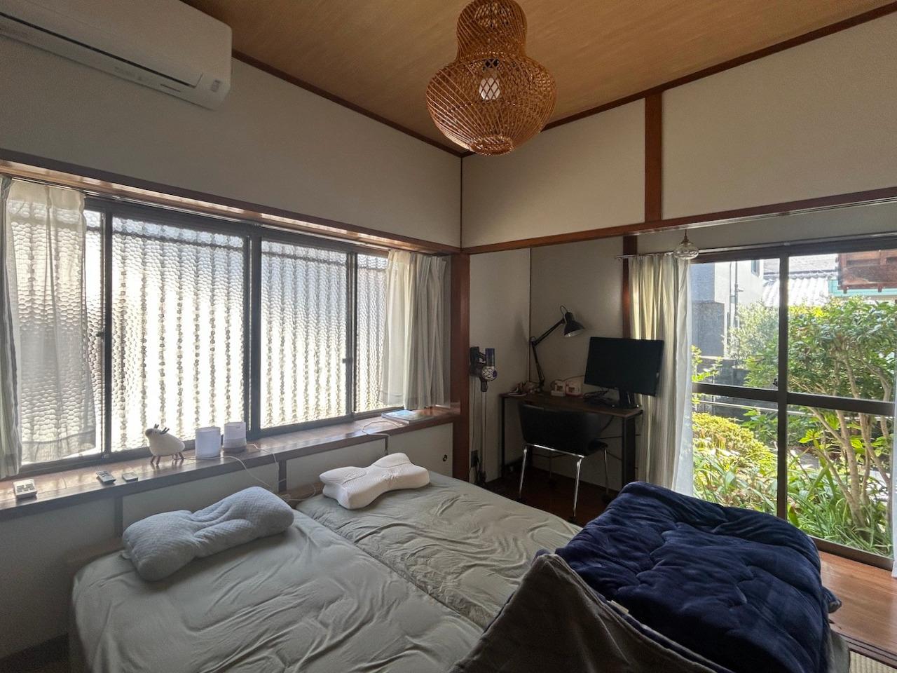 福岡市城南区田島の売買物件/寝室からも緑が見えます。