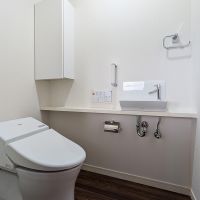 福岡市中央区港の賃貸物件/お手洗いは手洗い場付き。